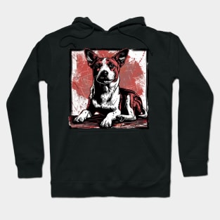 Retro Art Basenji Dog Lover Hoodie